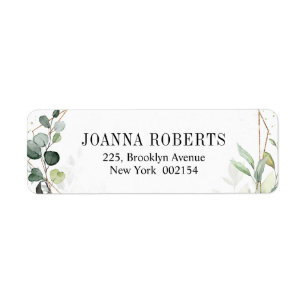 Eucalyptus Sage Greenery Modern Geometric Address