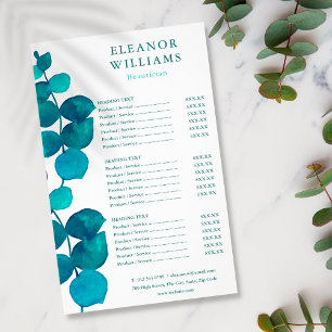 Eucalyptus Salon Service Menu