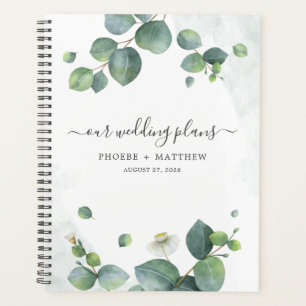 Eucalyptus Script Botanical Greenery Wedding Planner