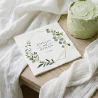 Eucalyptus Script Heart Wedding