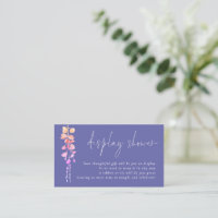 Eucalyptus Script Periwinkle Display Baby Shower 