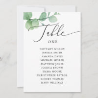 Eucalyptus Seating Chart Sign | Outdoor Wedding