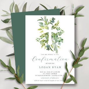 Eucalyptus Serenity Confirmation Invitation