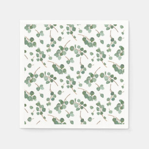 Eucalyptus Silver Dollar Tree Foliage Pattern Napkin