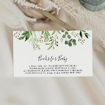 Eucalyptus Simple Floral Baby Shower Book Request Enclosure Card<br><div class="desc">This eucalyptus simple floral baby shower book request enclosure card is perfect for a modern baby shower. The design features artistically hand-painted beautiful eucalyptus green leaves arranged into geometric shapes,  inspiring natural beauty.</div>