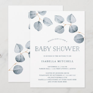 Eucalyptus Simplicity Baby Shower Invitation