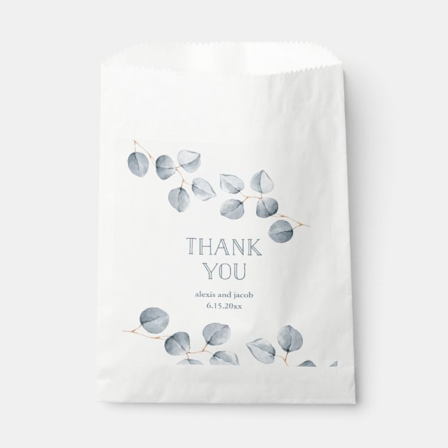 Eucalyptus Simplicity | Wedding Favour Bags (Front)