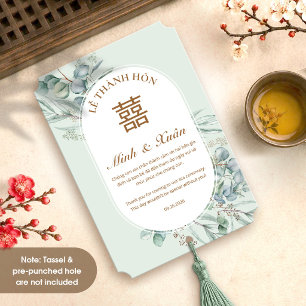 Eucalyptus Song Hy Thank You Card and code QR