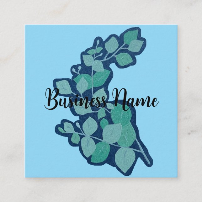Eucalyptus Square Business Card (Front)