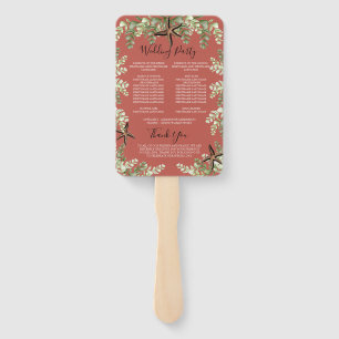 Eucalyptus Starfish Fall Autumn terracotta Hand Fan