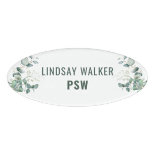 Eucalyptus Style Name Tag
