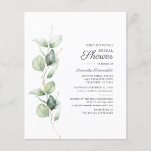 Eucalyptus Succulent Bridal Shower Invitation