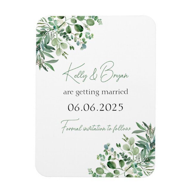 Eucalyptus Suite - Save the Date Magnet (Vertical)
