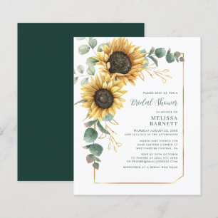 Eucalyptus Sunflower Bridal Shower Invitation