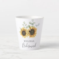 Eucalyptus Sunflower Floral Wedding Bridesmaid