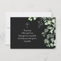 Eucalyptus Sympathy Thank You Card