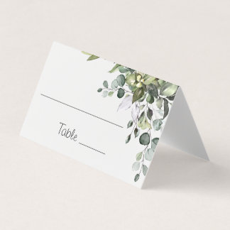Eucalyptus Table Number and Name Place Cards