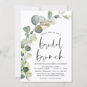 Eucalyptus Terracotta Bridal Brunch Shower Invitation
