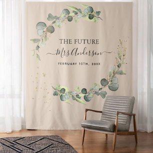 Eucalyptus Terracotta Future Mrs. Backdrop Tapestry