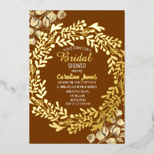 Eucalyptus Terracotta Rust Gold Foil Bridal Shower