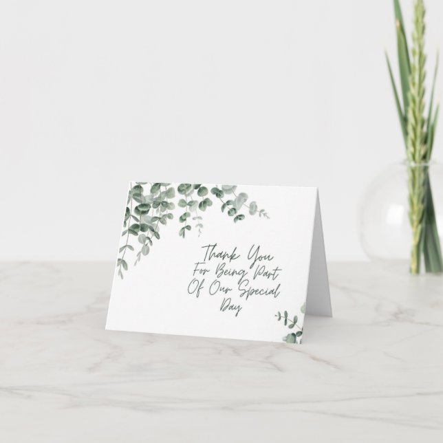 EUCALYPTUS THANK YOU CARD (Front)