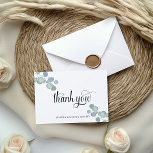 Eucalyptus Thank You Card from New Couple