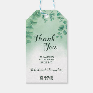 Eucalyptus Thank You for Coming Wedding Favour  Gift Tags
