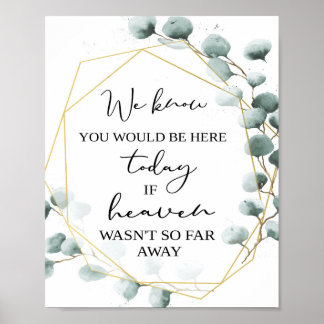 Eucalyptus Themed Memory Sign | Heaven Wedding 