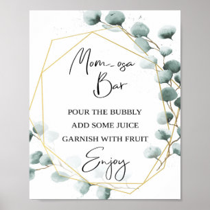 Eucalyptus Themed Mum-osa Bar Sign 