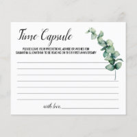 Eucalyptus Time Capsule Advice for Couple Card