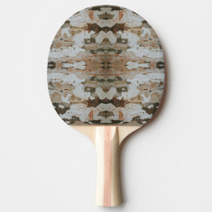 Eucalyptus Tree Bark Photo Closeup With Pattern Ping Pong Paddle