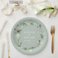 Eucalyptus watercolor botanical sage green wedding