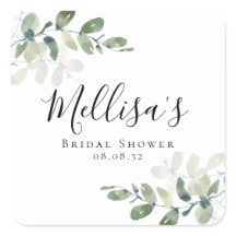 Eucalyptus Watercolor Bridal Shower 