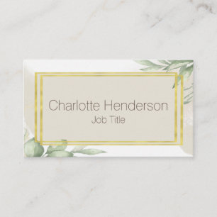 Eucalyptus Watercolor Business Card