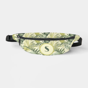 Eucalyptus Watercolor Leaf Pattern Bum Bags