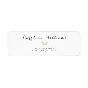 Eucalyptus Watercolor Modern Return Address Labels