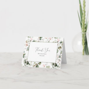 Eucalyptus Watercolor Wedding Thank You Card