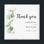 Eucalyptus Watercolor Wedding Thank You Favour Magnet<br><div class="desc">Cute Botanical Eucalyptus Watercolor Wedding thank you favour magnet that makes a perfect keepsake for your guests and will be cherished for years</div>