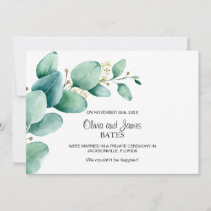 Eucalyptus Wedding Announcement