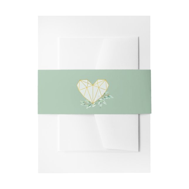 Eucalyptus Wedding Belly Band Invitation Belly Band (Front Example)