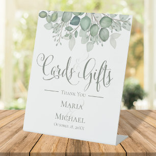 Eucalyptus Wedding Cards and Gifts Custom Sign