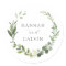 Eucalyptus Wedding Classic Round Sticker