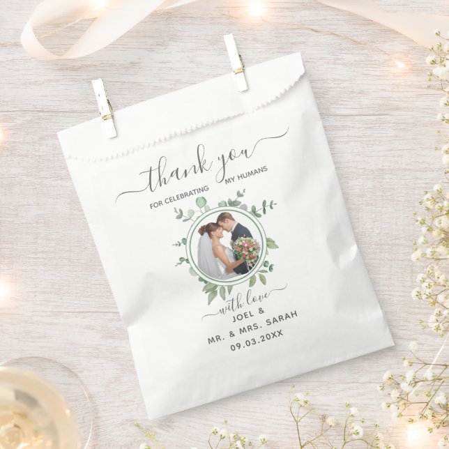 Eucalyptus Wedding Favour Bags (Clipped)