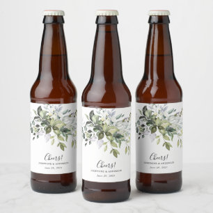 Eucalyptus Wedding Favour Beer Bottle Labels