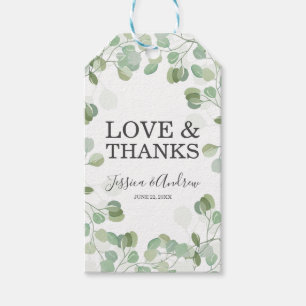 Eucalyptus Wedding Favour Gift Tags Botanical Gree