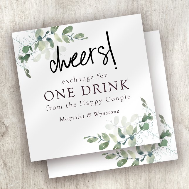 Eucalyptus Wedding Free Drink Tokens (Creator Uploaded)