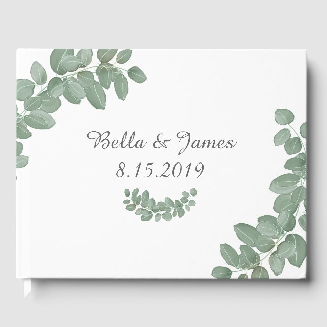 Eucalyptus Wedding Guestbook (Front)