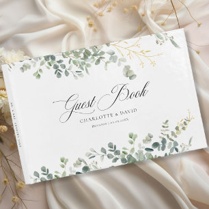 Eucalyptus Wedding Handwriting Script Wedding Guest Book