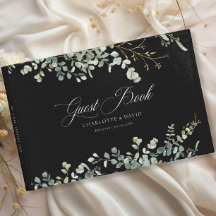 Eucalyptus Wedding Handwriting Script Wedding  Guest Book
