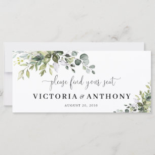 Eucalyptus Wedding Head Table Sign